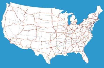 A Map of the Interstate System