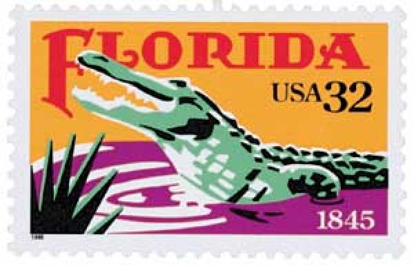 Florida Aligator Stamp
